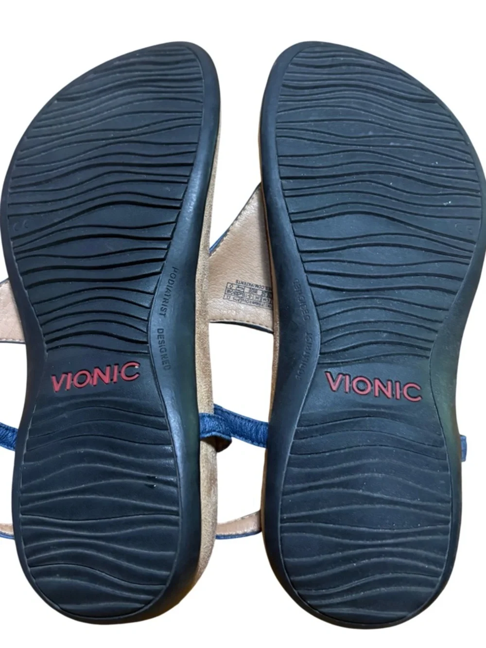 Vionic Kirra thong sandal leather upper adjustable strap supportive footbed 9.5 - Picture 3 of 9